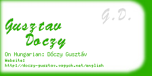 gusztav doczy business card