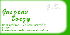 gusztav doczy business card